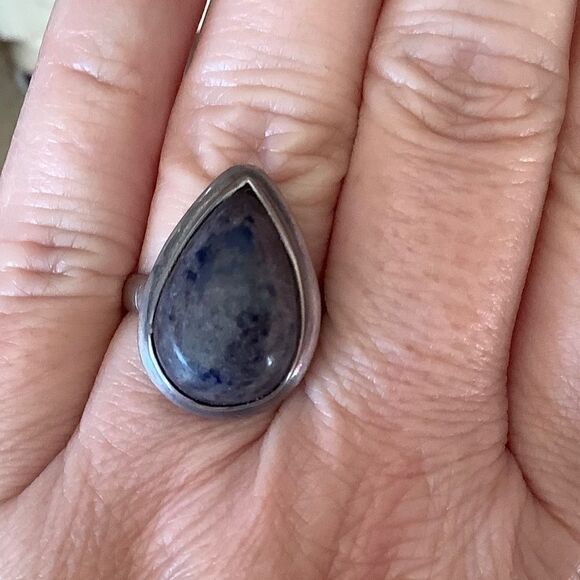 sterling SILVER 925 LAPIS LAZULI WOMAN RING SIZE US 8 - Picture 6 of 8